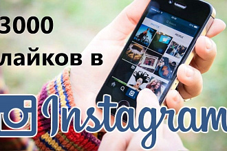 3000 качественных лайков в Instagram