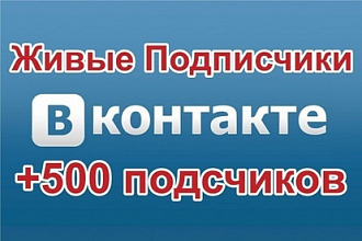 500 реальных друзей, подписчиков на Ваш аккаунт или в группу ВКонтакте