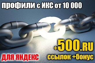 Ссылки профильные +500 с русских сайтов домены.ru с ТИЦ от 10 000