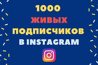 Добавлю 1000 живых подписчиков в Instagram