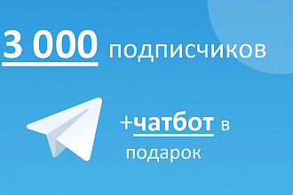 3000 - Подписчики телеграм в группу или канал