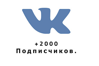 2000 тысячи подписчиков вконтакте в вашу группу или на вашу страницу