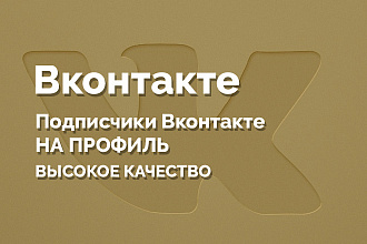 Подписчики Вконтакте на аккаунт высокое качество