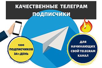 1200 подписчиков на канал в Telegram