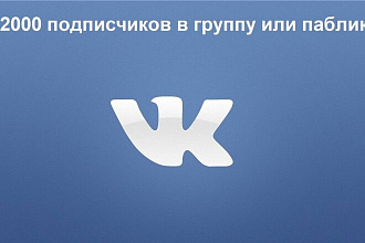Добавлю 2000 подписчиков в группу или паблик