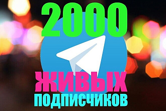 2000 Живых Подписчиков в Ваш Telegram канал или группу