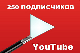 250 подписчиков на канал Youtube