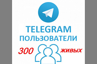 300 живых подписчиков на канал Телеграм