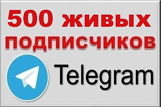 500 русскоязычных подписчиков в Телеграм канал без Ботов