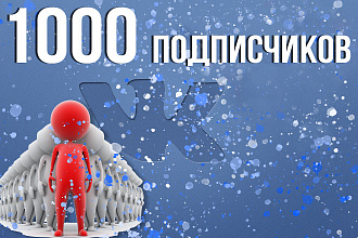 1000 подписчиков ВК