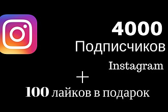 4000 подписчиков в Инстаграмм