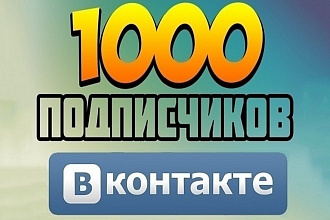 1000 подписчиков в ВК