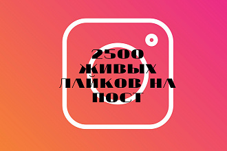 Живые Лайки в Instagram 2500 штук
