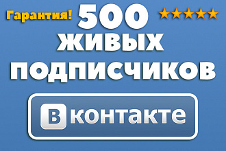 500 живых участников в паблик или группу ВКонтакте, никаких ботов