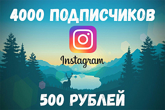 4000 Подписчиков инстаграм за 500 рублей
