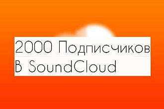 2000 подписчиков в SoundCloud