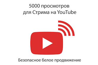 5000 просмотров для Стрима на YouTube