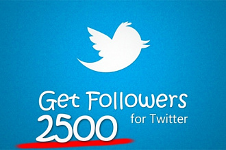 2500 подписчиков в ваш аккаунт Twitter
