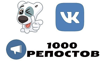 1000 репостов В вконтакте реальные ЖИВЫЕ ЛЮДИ