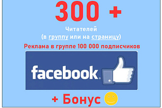 Подписчики в Фейсбук - 300 вечных участников в Ваше сообщество