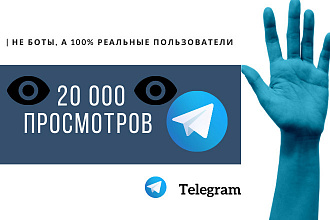 20.000 просмотров в Telegram на 20 записей, по 1000 на каждую