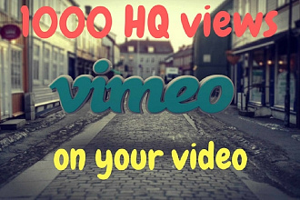 Vimeo - 1000 HQ просмотров вашего видео живыми людьми + super bonus