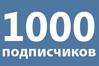 1000 подписчиков Вконтакте