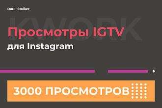 Тут можно купить Просмотры IGTV Instagram 3 000 Штук