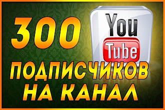 Привлеку 300 подписчиков на Ваш YouTube канал
