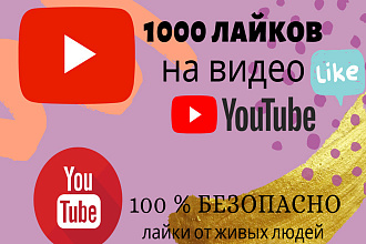 Продвижение YouTube 1000 лайков + БОНУС