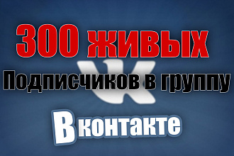 300 ЖИВЫХ подписчиков В группу вконтакте