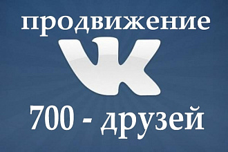 700 друзей - подписчиков в профиль ВК - на вашу личную страницу