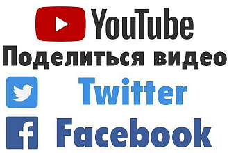 Поделиться видео YouTube в Twitter, Facebook
