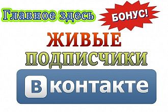 550 живых подписчиков вступят в вашу группу Вконтакте