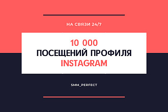10 000 посещений профиля instagram