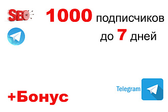 1000 подписчиков Telegram из СНГ