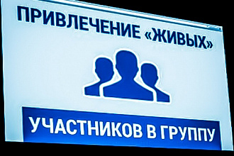 100 живых участников в группу ВКонтакте, без ботов