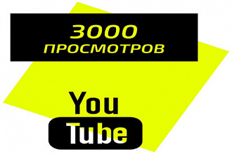 Просмотры YouTube 3000