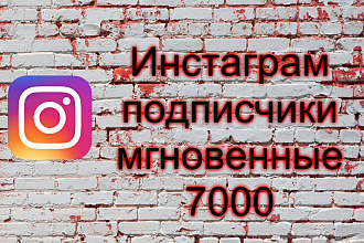 Инстаграм подписчики мгновенные 7000