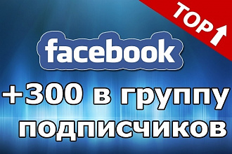 300+ подписчиков в группу в FaceBook