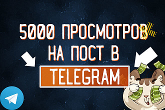 5000 просмотров на пост в телеграме