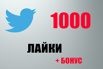 Twitter Лайки живые 1000 + 100 читателей