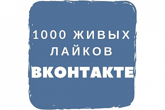 1000 живых лайков ВКонтакте