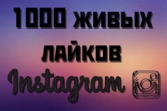 1000 Живых лайков в Instagram. Гарантия