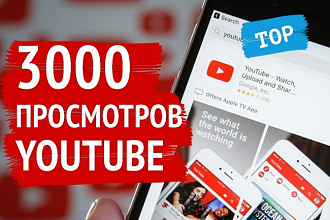 3000 Просмотров на YouTube