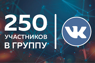 ВКонтакте. 250 живых участников в группу из СНГ, РФ, UA, KZ, BY