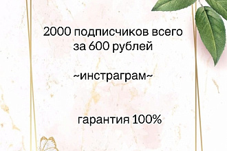 2000 подписчиков в инстаграм