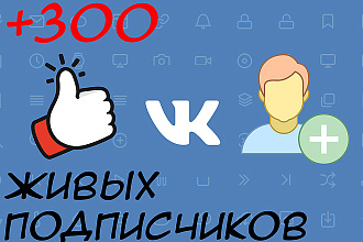 300 подписчиков в группу VK
