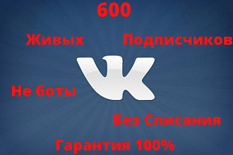 600 Живых Подписчиков Вконтакте