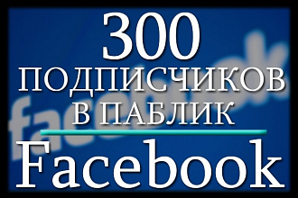 300 подписчиков в паблик fanpage на Facebook